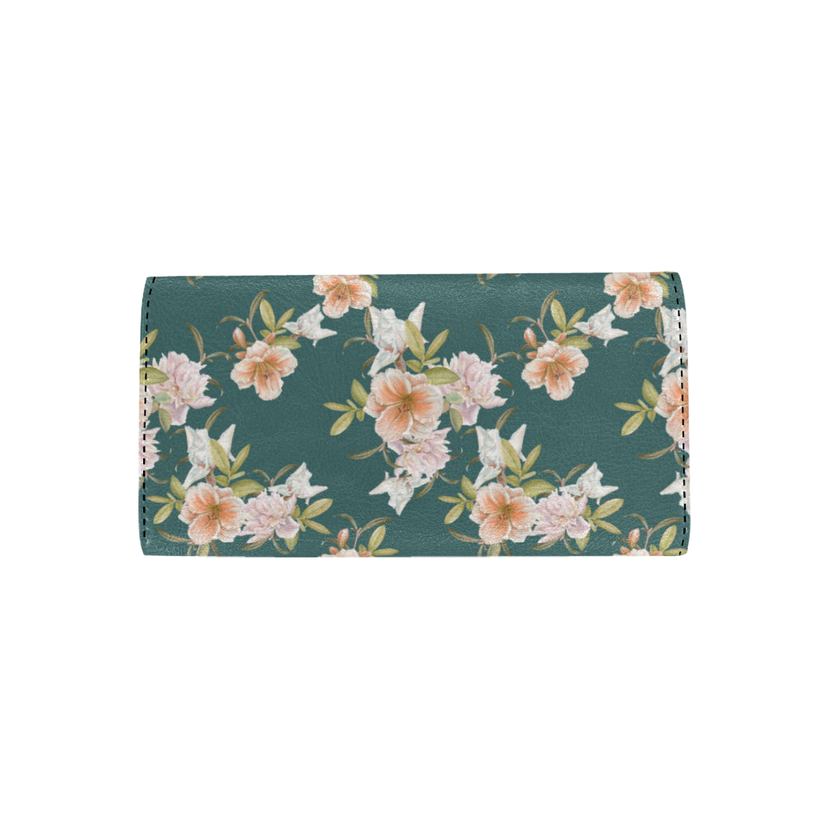 Iris Pattern Print Design IR01 Women's Trifold Wallet