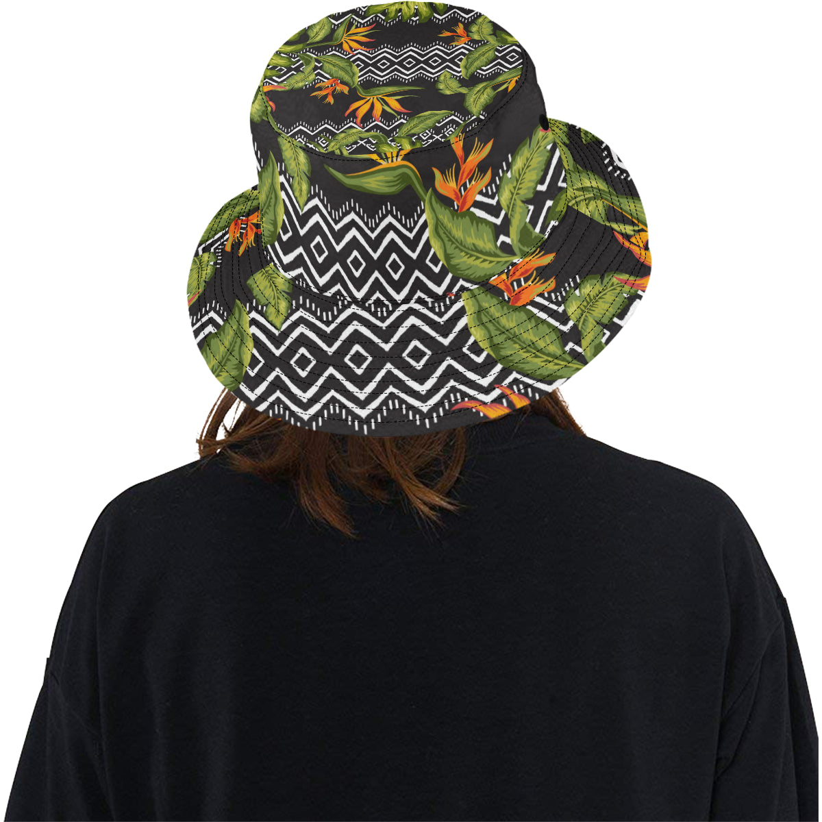 Bird Of Paradise Pattern Print Design BOP07 Unisex Bucket Hat