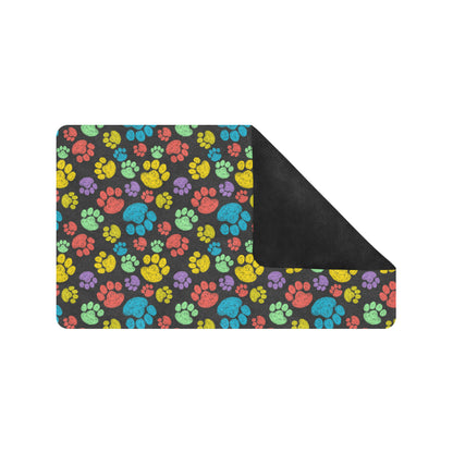 Paw Colorful Print Rubber Doormat