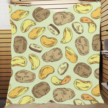 Potato Pattern Print Design A03 Premium Quilt