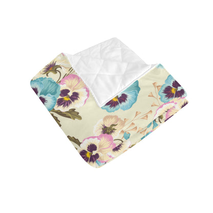 Pansy Pattern Print Design A02 Premium Quilt