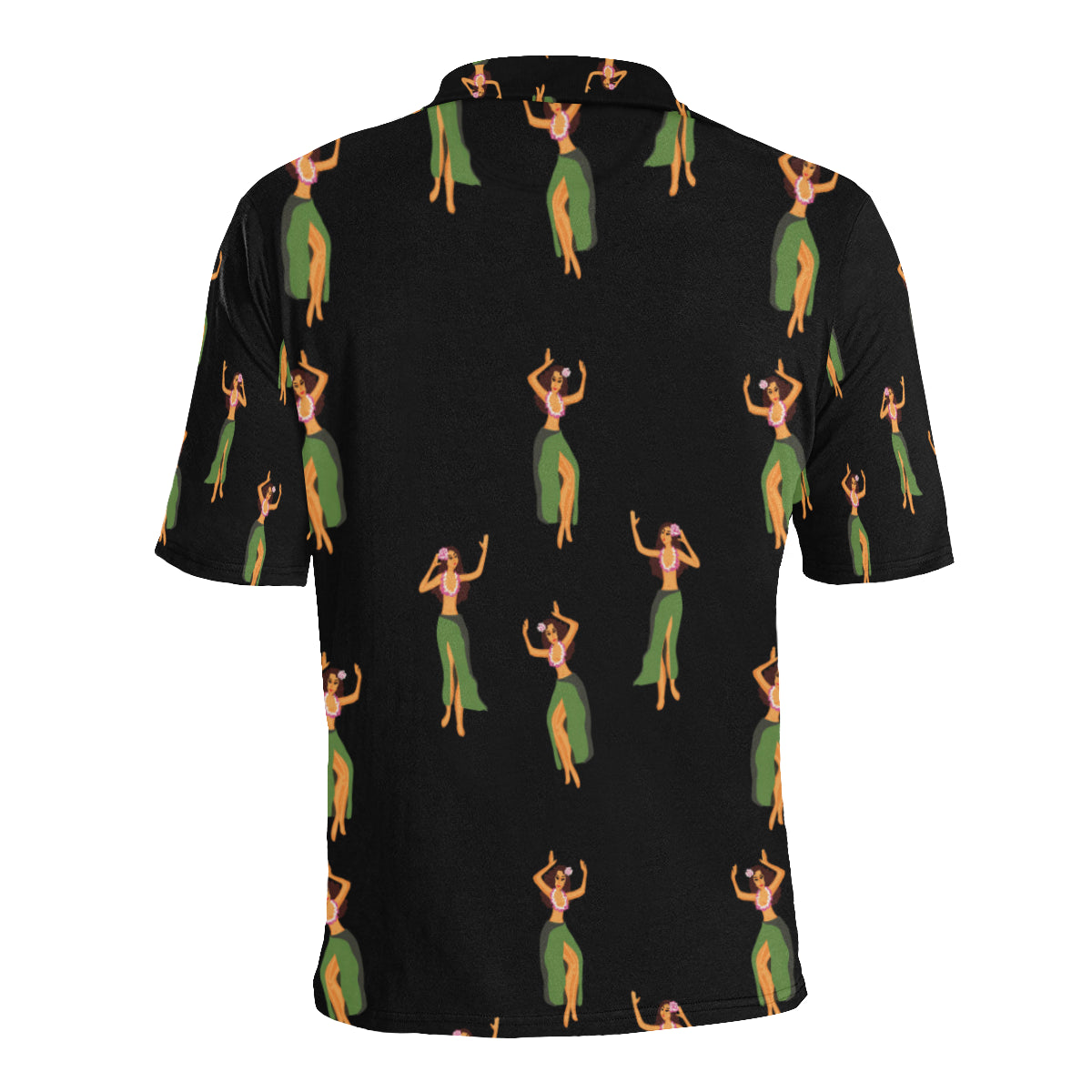 Hula Dancers Girl Pattern Print Design 01 Men Polo Shirt