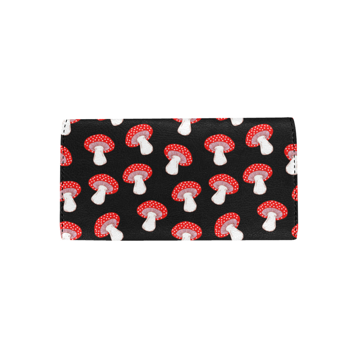 Mushroom Pattern Print Design A02 Women's Trifold Wallet