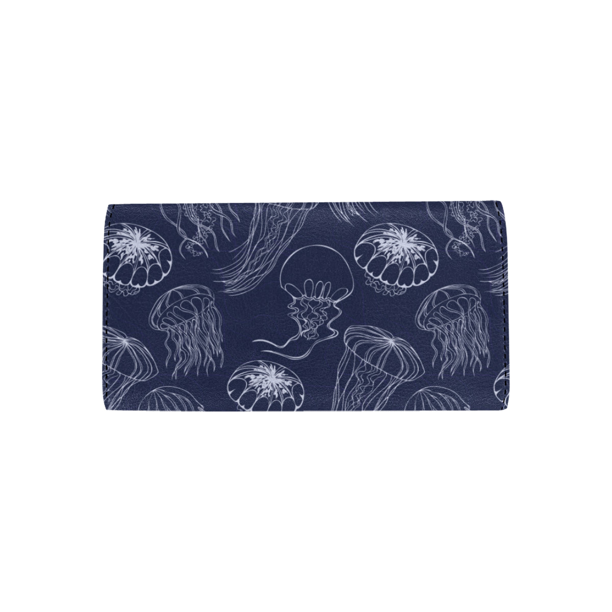 Jellyfish Pattern Print Design 05 Women's Trifold Wallet
