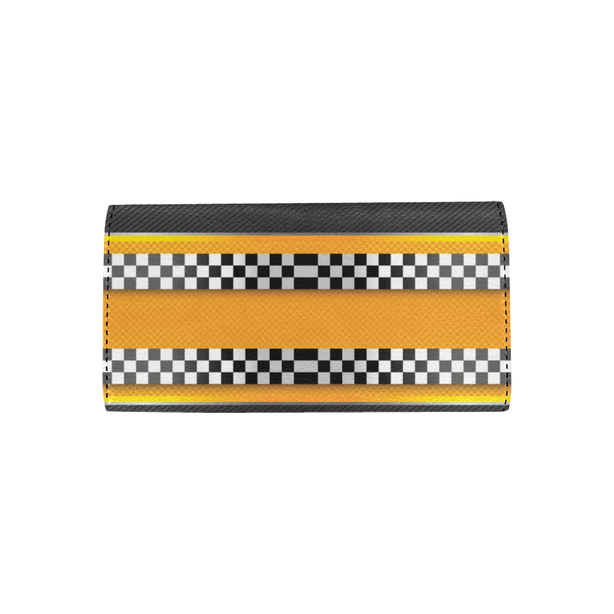 Checkered Pattern Print Design 01 Women's Trifold Wallet