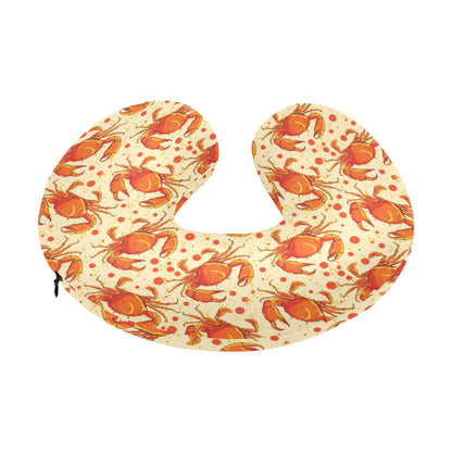 Crab Pattern Print Design 01 U-Shaped Travel Neck Pillow