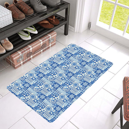 Swedish Print Pattern Rubber Doormat