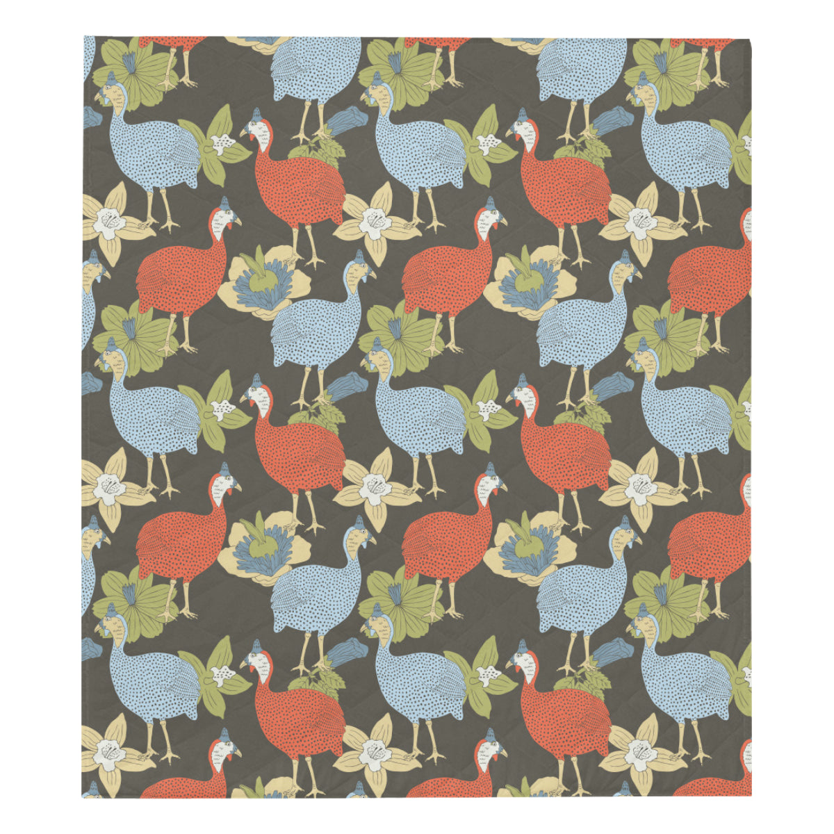 Guinea Fowl Pattern Print Design 02 Premium Quilt