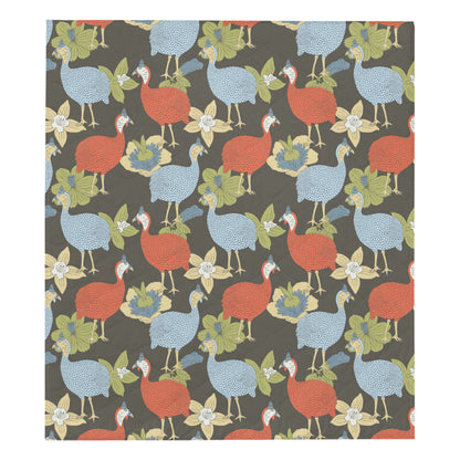 Guinea Fowl Pattern Print Design 02 Premium Quilt