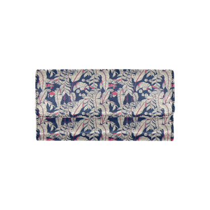 Bird Of Paradise Pattern Print Design 03 Women's Trifold Wallet