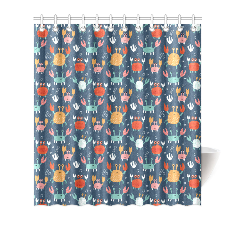 Crab Pattern Print Design 05 Shower Curtain