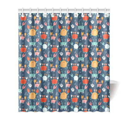 Crab Pattern Print Design 05 Shower Curtain