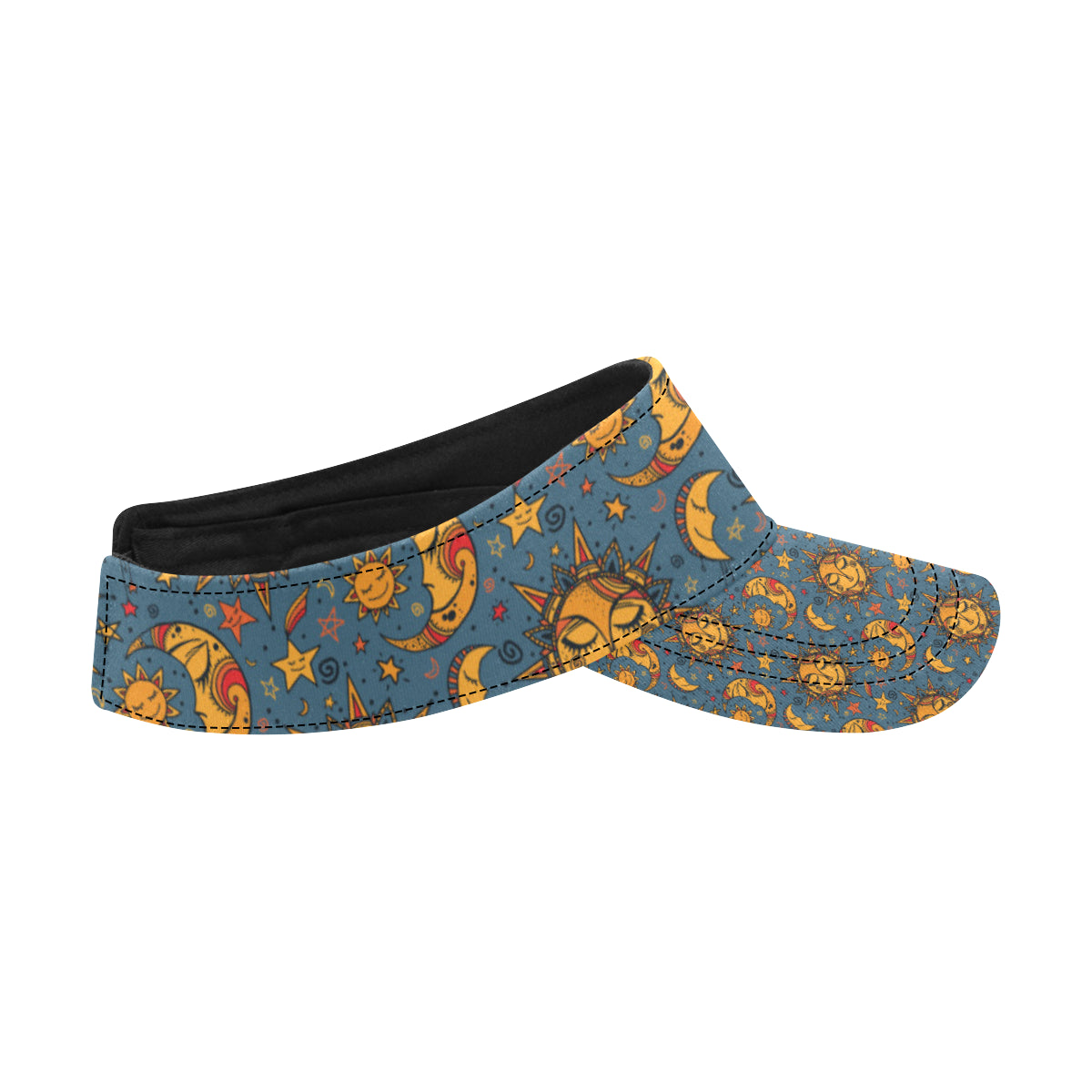 Celestial Moon Sun Pattern Print Design 02 Unisex Sun Visor