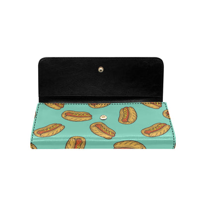 Hot Dog Pattern Print Design 04 Women's Trifold Wallet