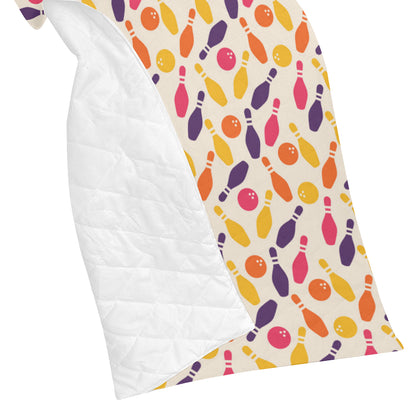 Bowling Pattern Print Design 06 Premium Quilt