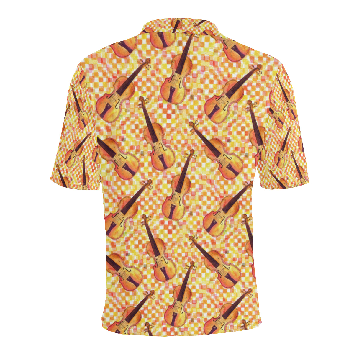 Violin Pattern Print Design 03 Men Polo Shirt