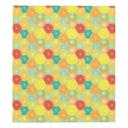 Citrus  Pattern Print Design 01 Premium Quilt