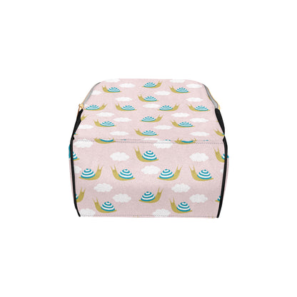 Snail Pattern Print Design 02 Diaper Bag Backpack