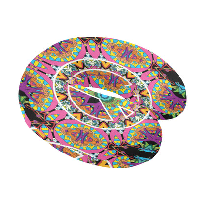 Peace Sign Pattern Print Design A03 U-Shaped Travel Neck Pillow