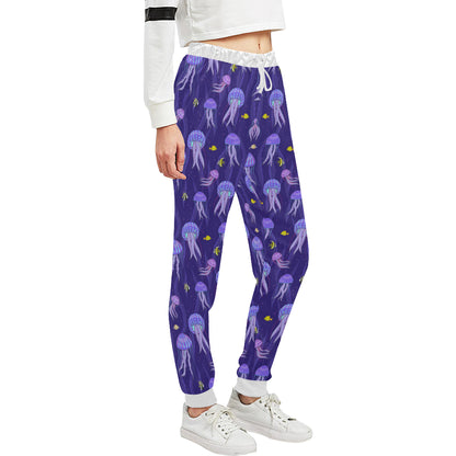 Jellyfish Style Print Unisex Sweatpants
