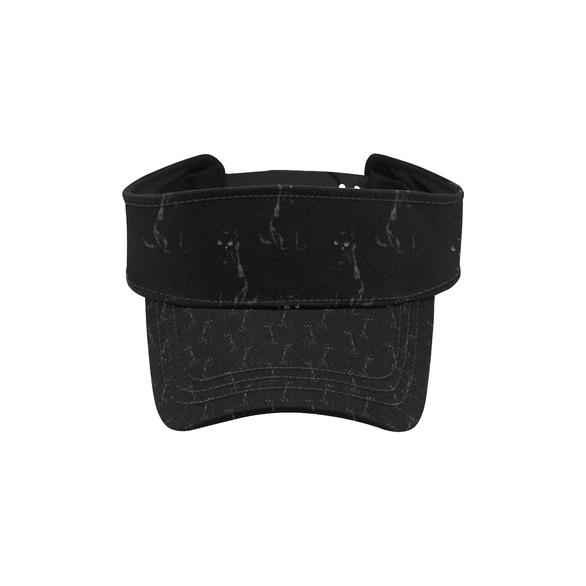 Black Cat Pattern Print Design 03 Unisex Sun Visor