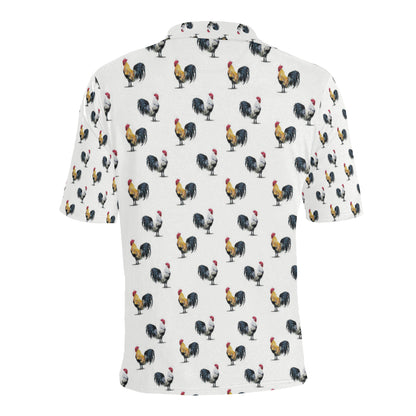 Chicken Pattern Print Design 02 Men Polo Shirt