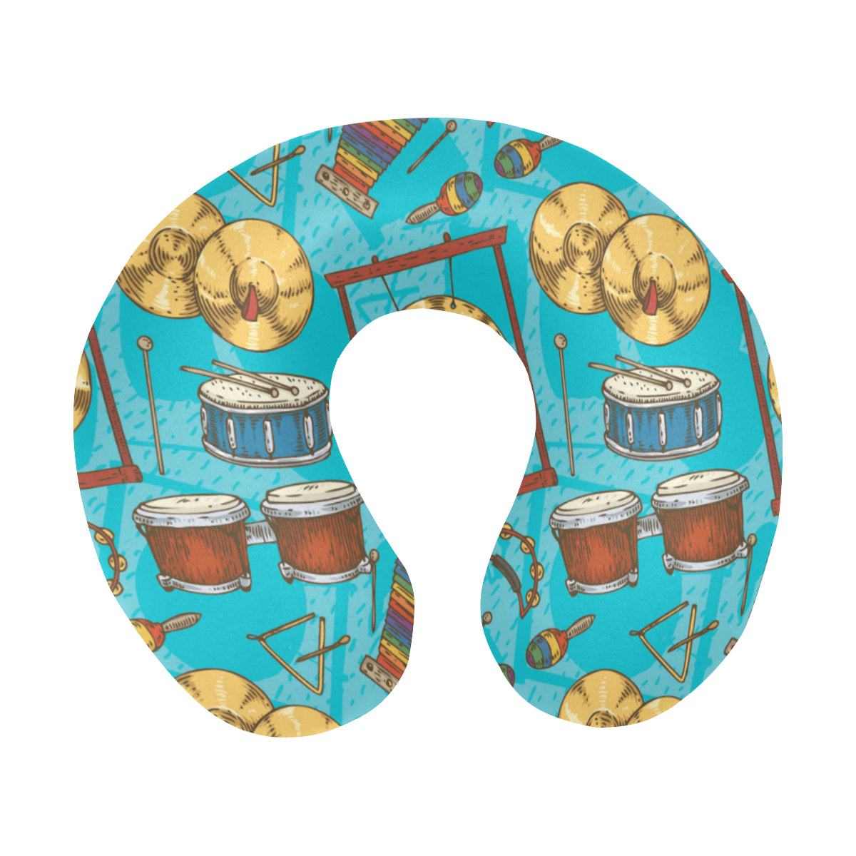 Percussion Pattern Print Design 03 U-Shaped Travel Neck Pillow