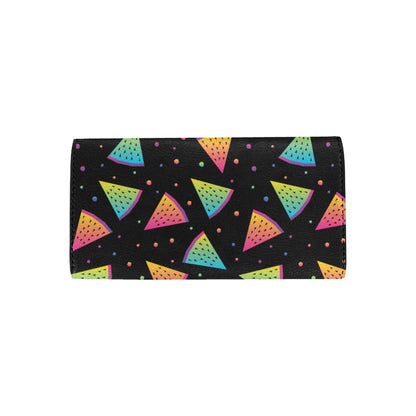 Rainbow Watermelon Pattern Print Design A04 Women's Trifold Wallet