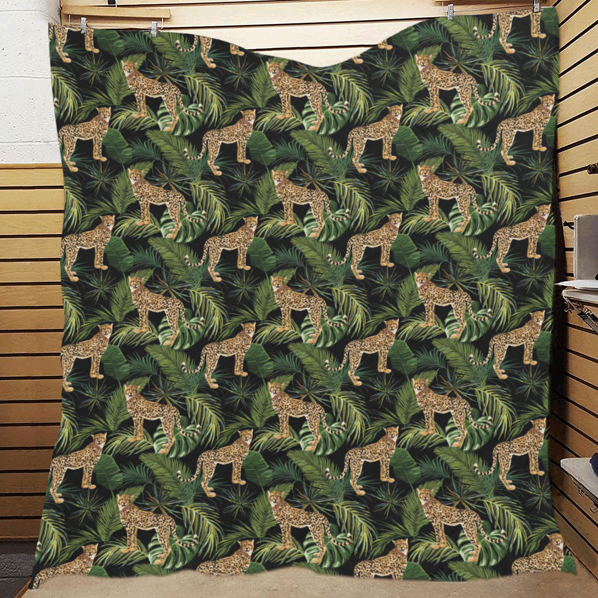 Cheetah Pattern Print Design 05 Premium Quilt