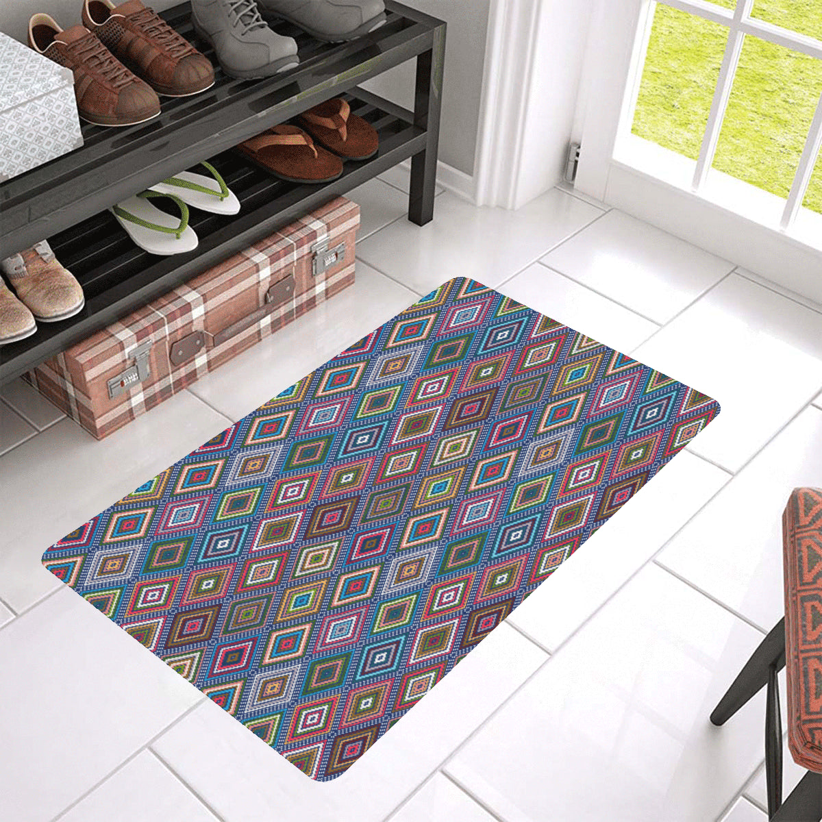 Southwestern Design Rubber Doormat