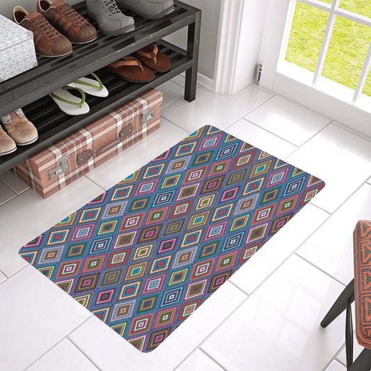 Southwestern Design Rubber Doormat