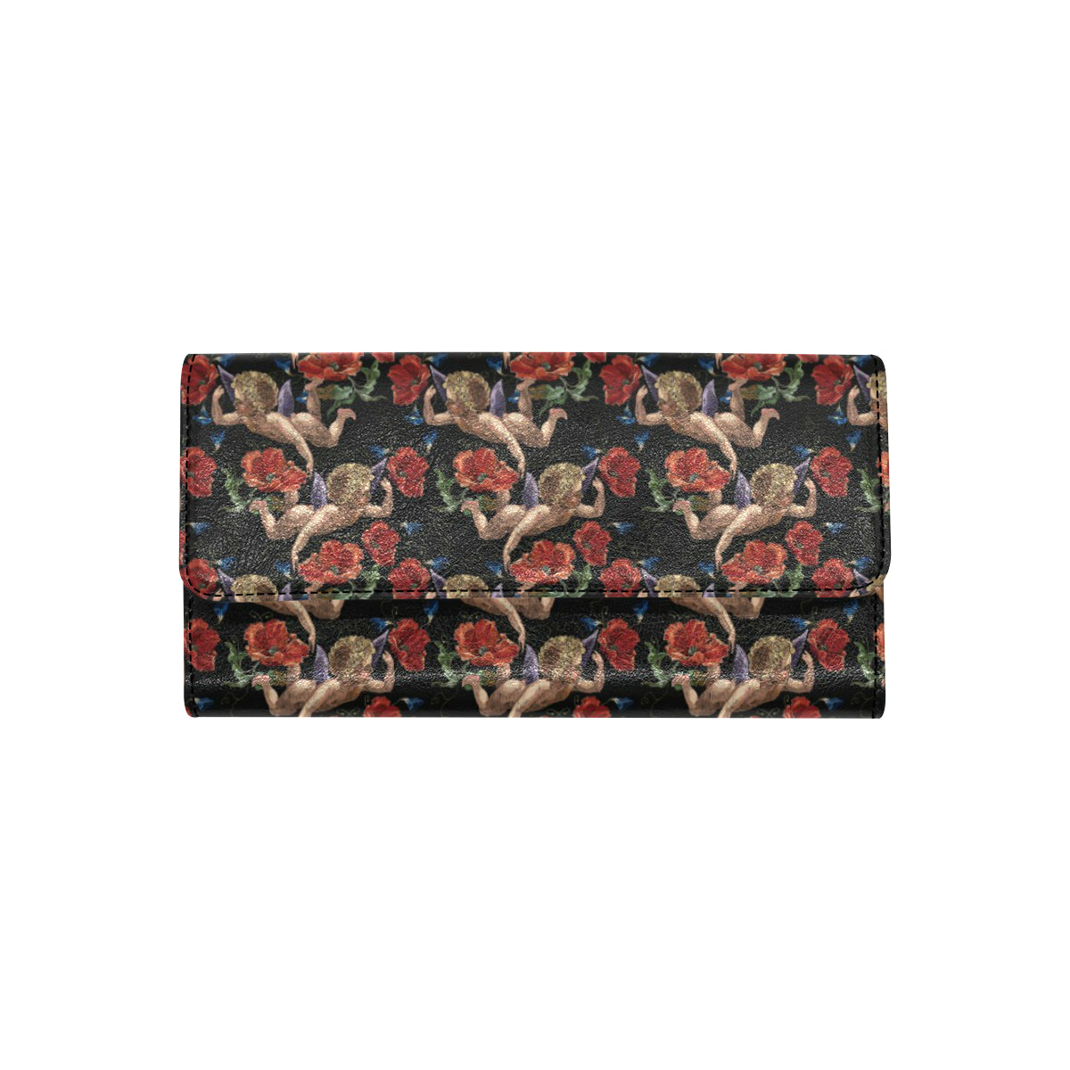 Cupid Pattern Print Design 05 Women's Trifold Wallet