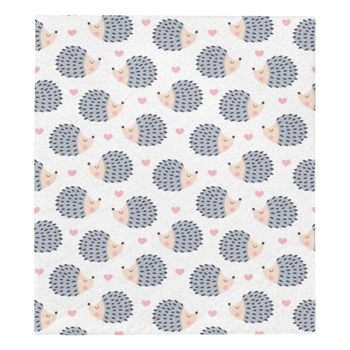 Hedgehog Baby Pattern Print Design 03 Premium Quilt