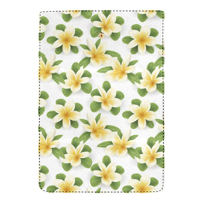 Yellow Plumeria Pattern Print Design PM012 Women's Trifold Wallet