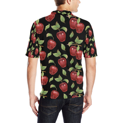 Apple Pattern Print Design AP011 Men Polo Shirt