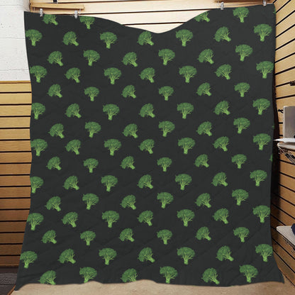 Broccoli Pattern Print Design 04 Premium Quilt