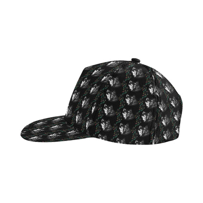 Wolf Black Dream Catcher Design Print Snapback Cap
