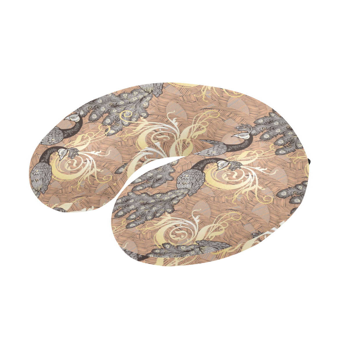 Peacock Pattern Print Design A05 U-Shaped Travel Neck Pillow