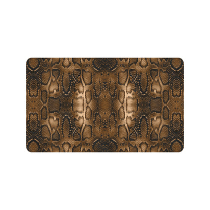 Snake Skin Brown Print Rubber Doormat