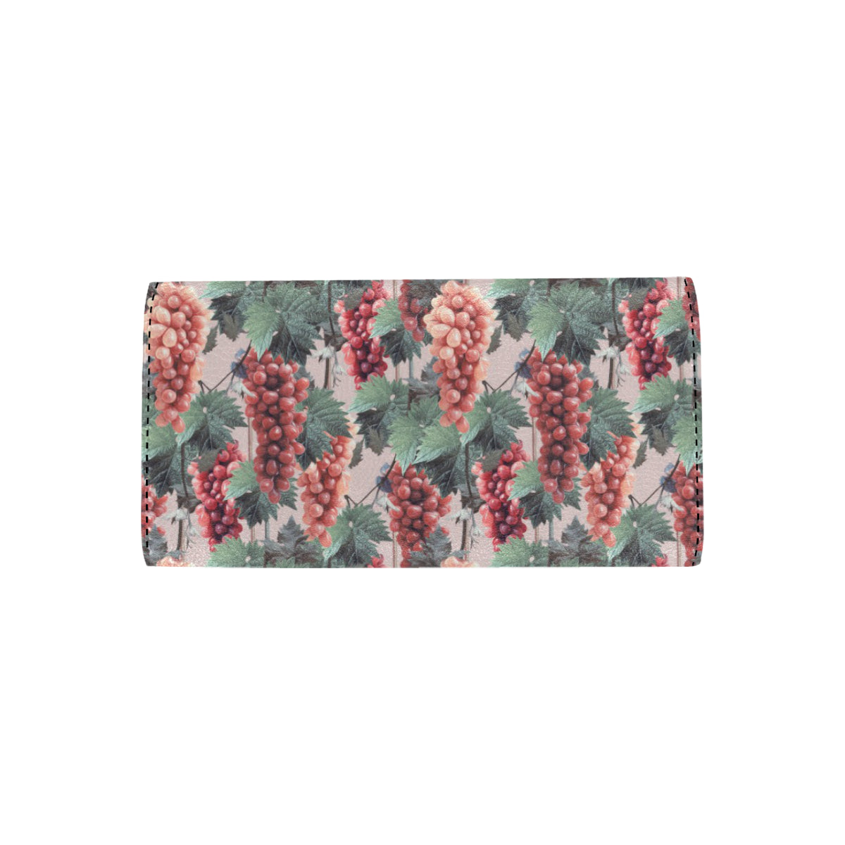 Grape Pattern Print Design GP01 Women's Trifold Wallet