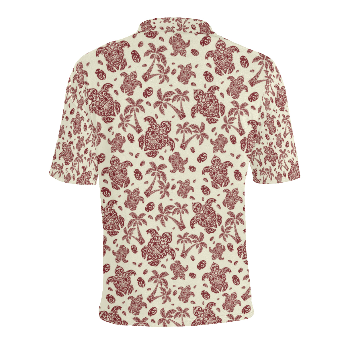 Polynesian Tattoo Turtle Themed Men Polo Shirt
