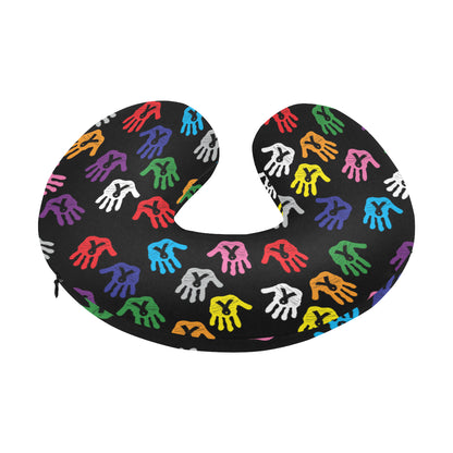 Cancer Awareness Pattern Print Design 04 U-Shaped Travel Neck Pillow