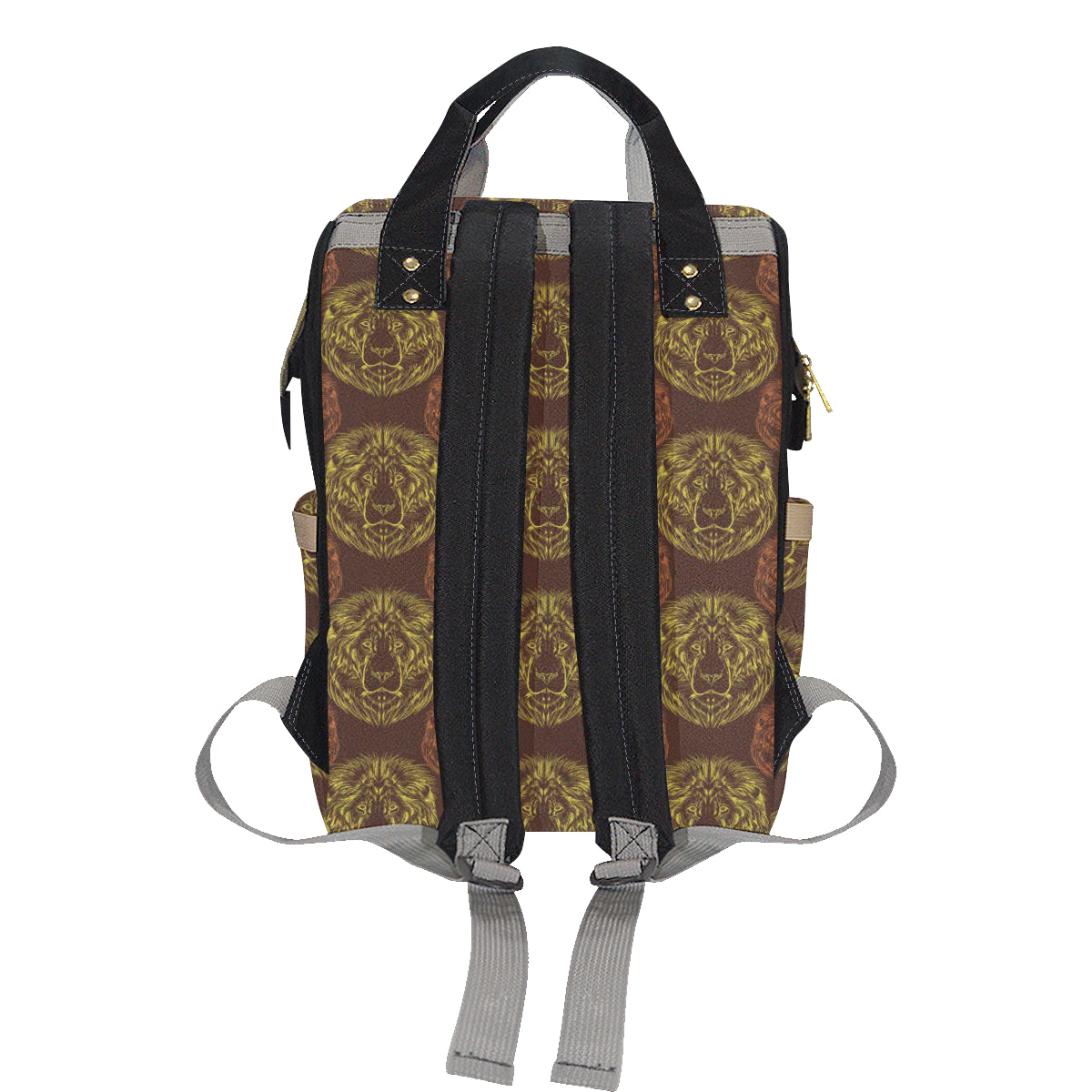Lion Pattern Print Design 04 Diaper Bag Backpack