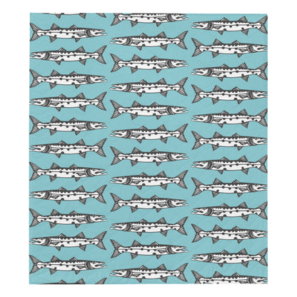 Barracuda Pattern Print Design 03 Premium Quilt