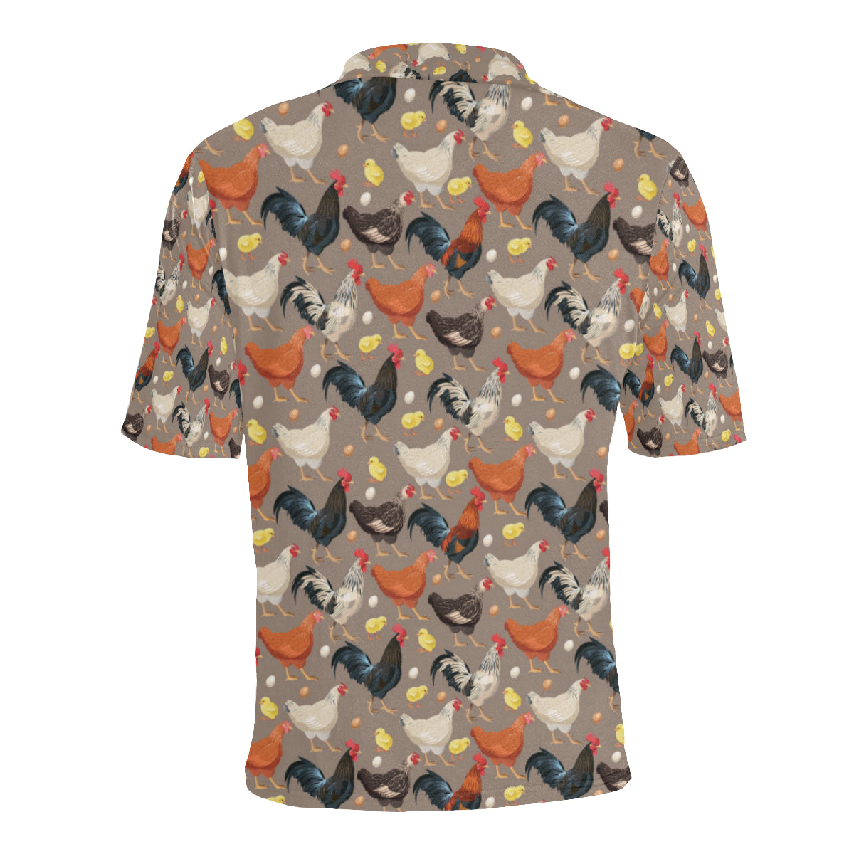 Chicken Evolution Pattern Men Polo Shirt