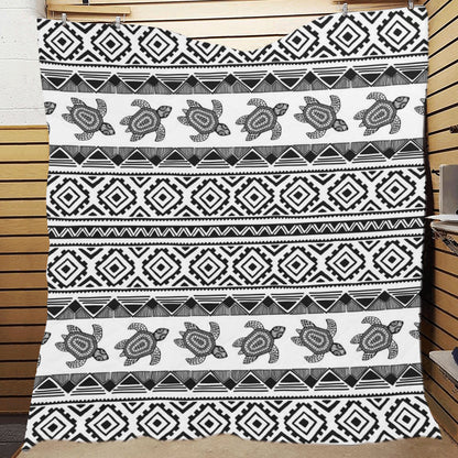 Sea Turtle Tribal Aztec Premium Quilt