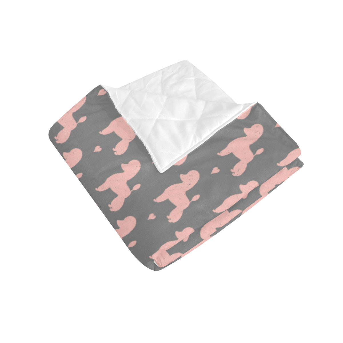 Poodle Pattern Print Design A02 Premium Quilt