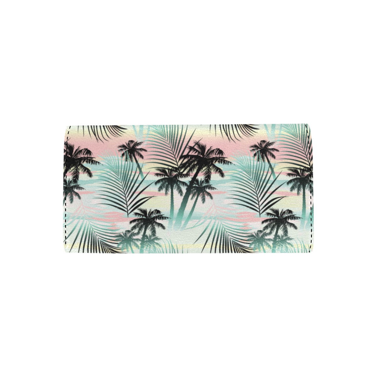 Palm Tree Pattern Print Design A03 Women's Trifold Wallet