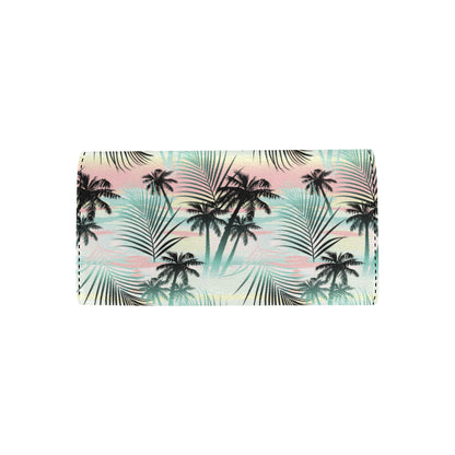Palm Tree Pattern Print Design A03 Women's Trifold Wallet