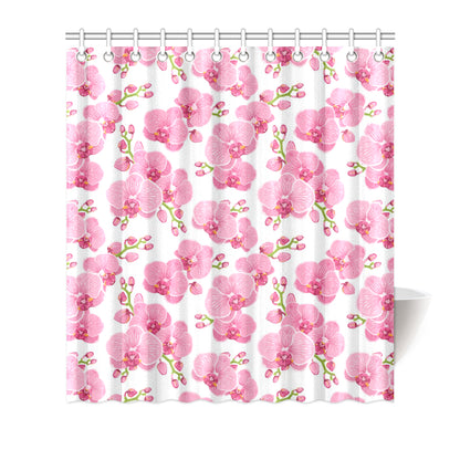 Orchid Pink Pattern Print Design OR07 Shower Curtain